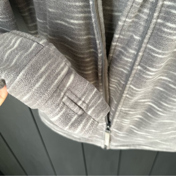BENCH High‎ Collar Gray Fleece Jacket Full Zip Top Size M - Picture 8 of 16